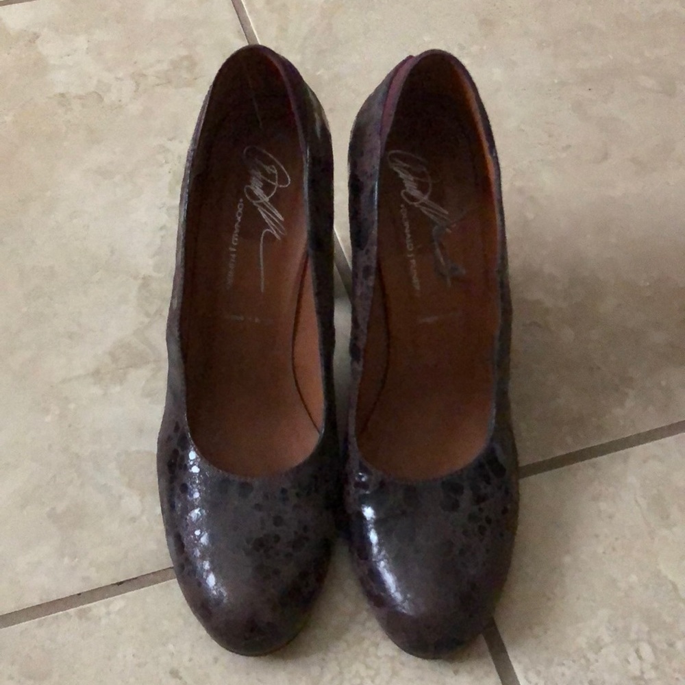 Dark brown high heels